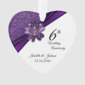 6ème / 33ème / 47ème Anniversaire d'Améthyste pour (dos)