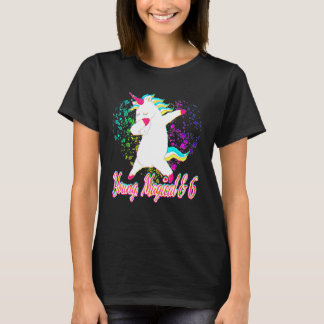 6th Birthday outfit Dabbing Unicorn Young Magical  T-shirt