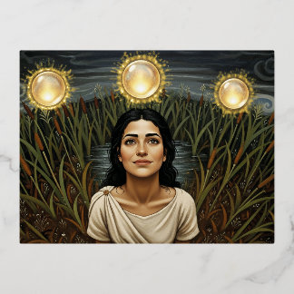 6th Century Light Orb Folie Feestdagen Briefkaart