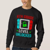 6th Grade Level Unlocked  Back To School Gamer Boy Trui (Voorkant)