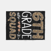 6th Grade Squad Leopard Teacher Student Fleece Deken (Voorkant (Horizontaal))