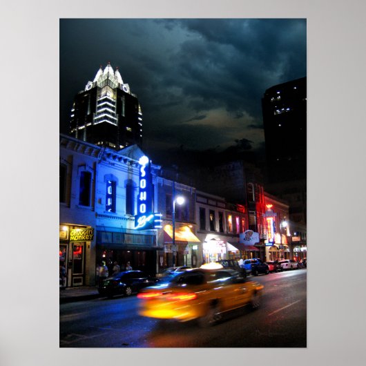 6th Street Downtown Austin Texas Poster (Voorkant)