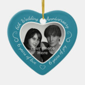 6th Wedding Jubileum Foto Keramisch Ornament (Voorkant)
