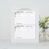 6x4 Eucalyptus Vrijgezellenfeest Recipe Kaart (Staand voorkant)