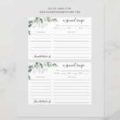 6x4 Eucalyptus Vrijgezellenfeest Recipe Kaart (Voorkant)