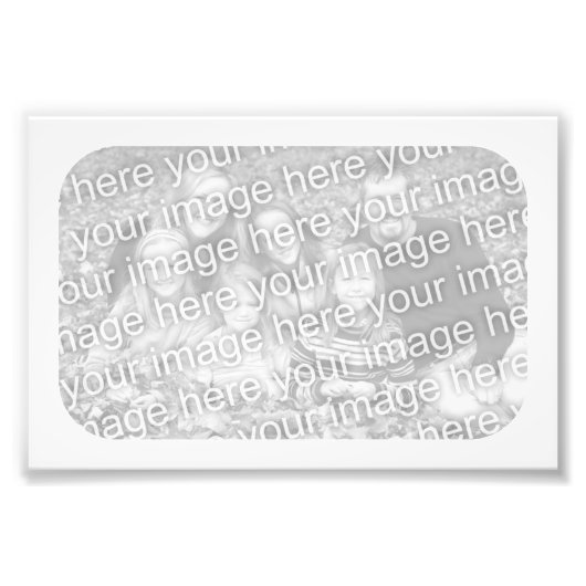 6x4 White Lijst Foto Afdruk (Voorkant)