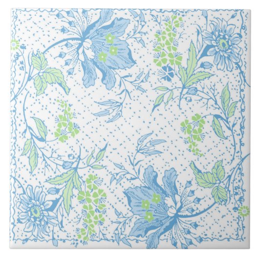 6x6 Damsel Floral Tile Tegeltje (Voorkant)
