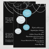 6x8 Aqua Blue Paper Lantern Kaart (Voorkant / Achterkant)