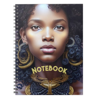 6x9 Carnet Spiral thème Africain Américain Femme