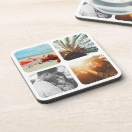 6x Onderzetter Set 4 Foto Sjabloon Rond Kork