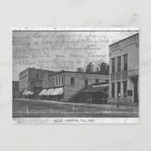 700 blok Norton, Virginia in 1907. Briefkaart