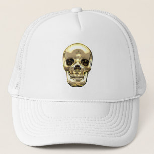 [700] Gouden menselijke schedel Trucker Pet