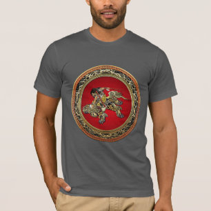 [700] Hokusai - Shoki Riding Shishi Lion T-shirt