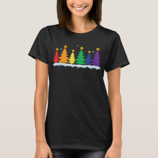 702p LGBT-vlag kerstboom, kwaadwillige feestdagen, T-shirt
