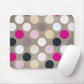 7096_polka-stippen-44-roze-bruine POLKA DOTS HOT P Muismat (Met muis)
