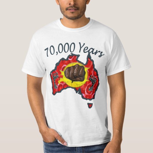 70 000 jaar T-shirt Wit (Voorkant)