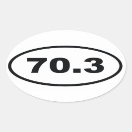 70.3 mijl Halve Triathlon Ovale Sticker