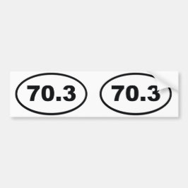 70.3 mijl halve triatlon bumpersticker
