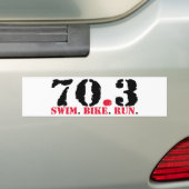70.3 Swim Bike Run Bumpersticker (Op auto)