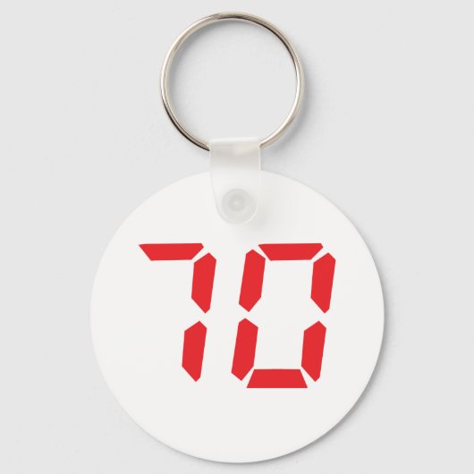 70 70 uur digitale wekker sleutelhanger (Voorkant)