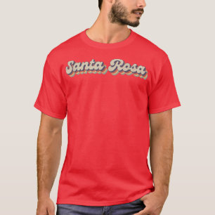 70-80-s Amerikaanse City Santa Rosa T-shirt