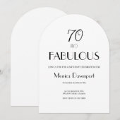 70 and Fabulous Seventy Birthday Invitation (Devant / Derrière)