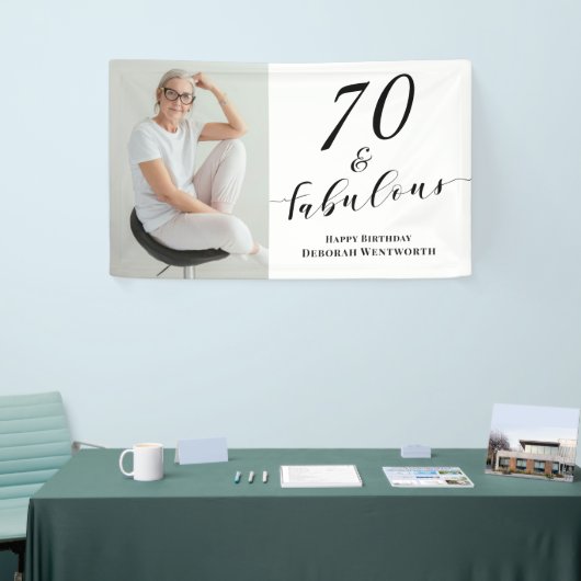 70 and Fabulous Seventy Birthday Photo Script Spandoek (Beurs)