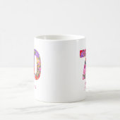 70 ans 70e anniversaire floral rose lilas mug (Centre)