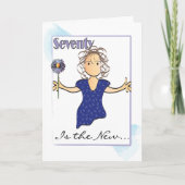 70 ans et Fabuleuse Femme Douce Carte d'anniversai (Devant)