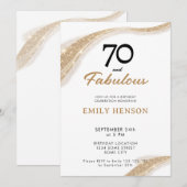 70 ans et Fabuleux Invitation d'anniversaire pour (Devant / Derrière)