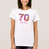 70 ans fleuri invité d'honneur t-shirt (Devant)