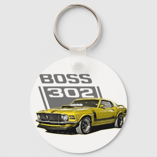 70 Boss 302 Yellow Sleutelhanger (Voorkant)