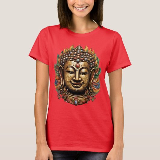 70 Bouddha Manjusri - T-shirt Masque Bouddhiste (Devant)