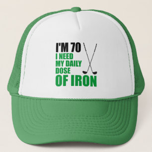 70 Daily Dose Iron Golf Funny Hat Trucker Pet