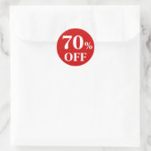 70% de réduction Autocollant rond classique à fond (Sac)
