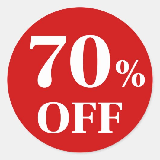 70% de réduction Autocollant rond classique à fond (Devant)