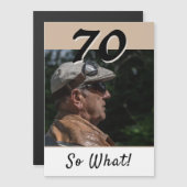 70 Dus wat beige moderne 70e verjaardagsmagneet Ka (Voorkant / Achterkant)