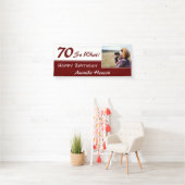 70 Dus wat een grappige 70e verjaardag foto Spandoek (Insitu)