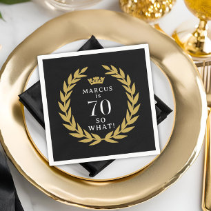 70 Dus wat een grappige Laurel Krans Kroon 70e ver Servet