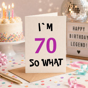 70 dus wat Funny Inspirerend 70th Birthday Kaart