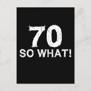 70 Dus Wat - Grappige 70e Verjaardag Briefkaart