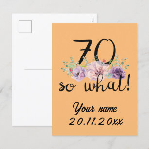 70 Dus Wat - Grappige 70ste Verjaardag Feestdagenkaart
