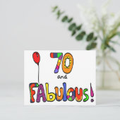 70 en 70e verjaardag van Fabulous Briefkaart (Staand voorkant)