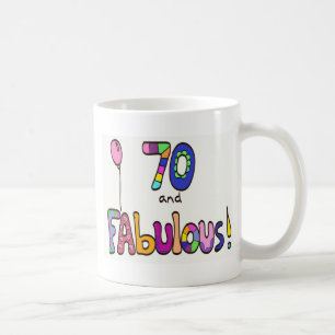 70 en 70e verjaardag van Fabulous Koffiemok