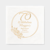 70 en Fabulous 70ste verjaardagsfeest gestempeld Folie Servetten (Voorkant)