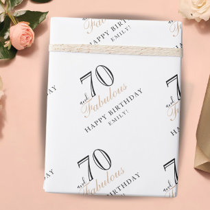 70 en Fabulous Elegante Vrouw 70e Verjaardag Cadeaupapier