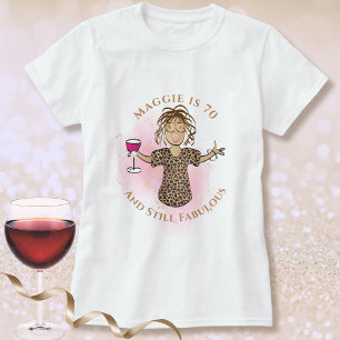 70 en Fabulous Grappige Cartoon 70ste Verjaardag E T-shirt