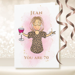 70 en Fabulous Grappige Dame 70ste Verjaardag Cart Kaart