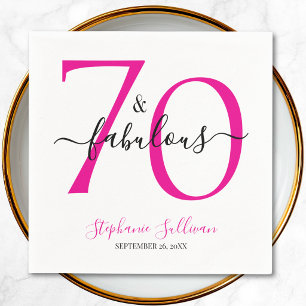 70 En Fabulous Verjaardagsfeestje Servet