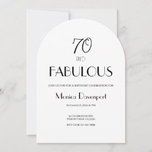 70 en Fabulous Zeventig Verjaardagsuitnodiging Kaart